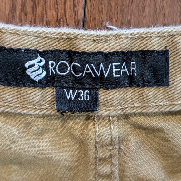Y2K Baggy Faded Rocawear Brown Denim Jorts Size - 36 - Picture 4 of 5